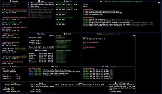 a computer screen with many different types of data on the monitor and in it's display