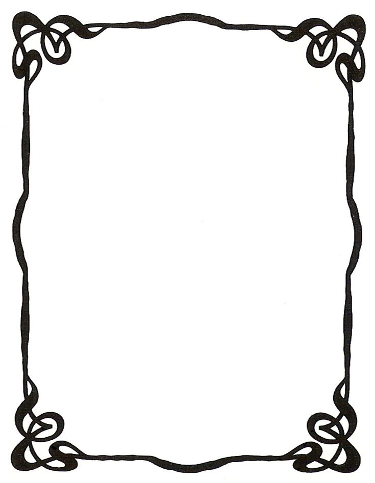 a black and white drawing of a square frame with an intricate design in the middle