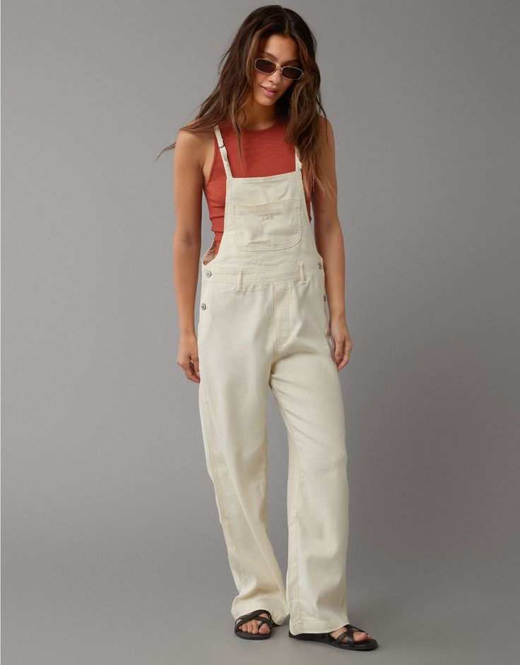 Fall Linen Overalls, Casual Stretch Overalls At Cheap Price, White Courderoy Overalls, Grey Sweatpant Overalls, Bila Bong Overalls, Dressing Up Linen Overalls, Cotton Overalls With Sweater, Womens Stretchy Overalls, Beige Corduroy Overalls