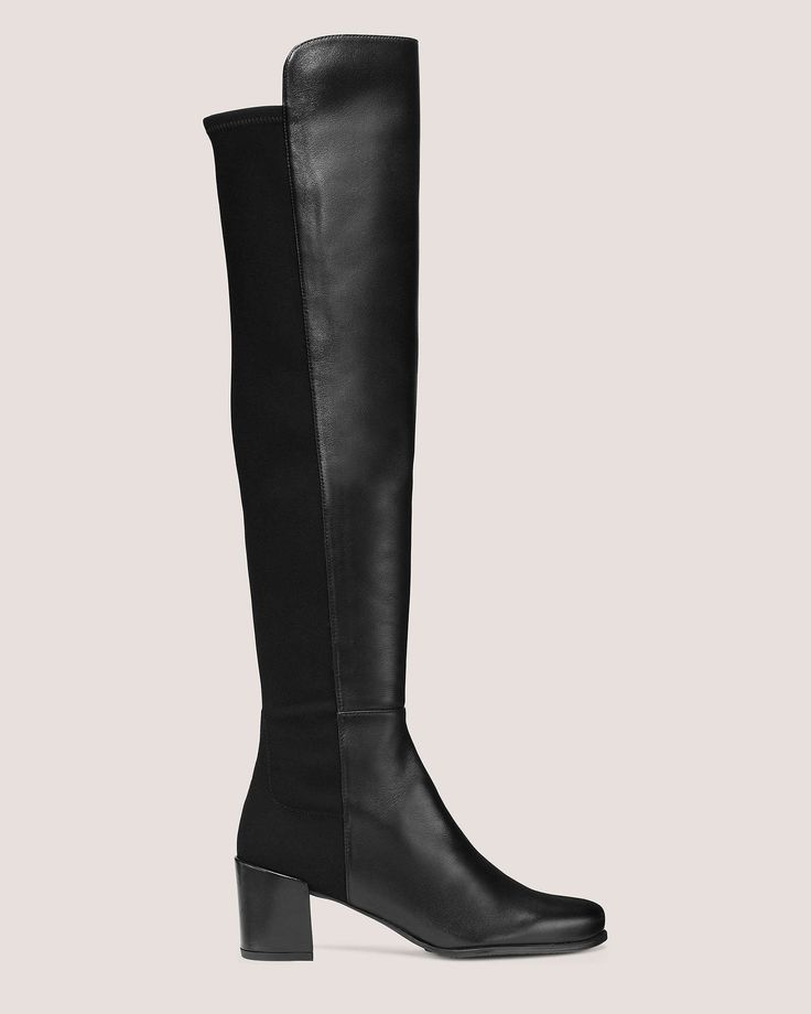 City Block Boot | Stuart Weitzman Flexible Back, City Block, Stuart Weitzman Boots, Black Knee High Boots, Knee Boot, Black Knees, Over The Knee Boots, Over The Knee, Low Heels