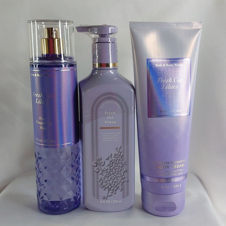 Fresh Cut Lilacs Trio Set Three Piece Body Care Set By: Bath & Body Works This Set Would Make A Great Gift, For Yourself Or A Special Someone In Your Life. Fragrance Notes: ~ Dewy Greens ~ Soft Spring Air ~ Lilac Bouquets The Three (3) Piece Set Includes: ~ One Fine Fragrance Mist: 8 Fl. Oz. ~ One Cleansing Gel Hand Soap: 8 Fl.Oz. ~ One Ultimate Hydration Body Cream: 8 Fl.Oz ~~ Spring Edition ~~ ~~ Scent ~~ % Authentic 'Bbw' Products All Items Will Be Securely Wrapped And Packed With The Utmost Body Care Set, Soft Spring, Egyptian Style, Spring Air, Fine Fragrance Mist, Car Fragrance, Pink Apple, Foaming Hand Soap, Bath And Bodyworks