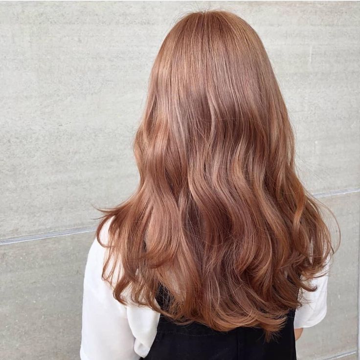 Korean Hair Dye, Strawberry Brown Hair, Ginger Hair Dyed, Long Natural Curly Hair, Korean Hair Color, Strawberry Hair, Red Hair Inspo, Brown Hair Looks, Hair Color Light Brown