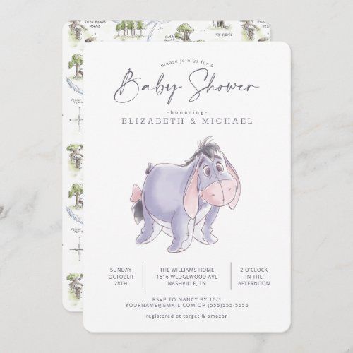 a baby shower card with an image of a hippoceros on the front