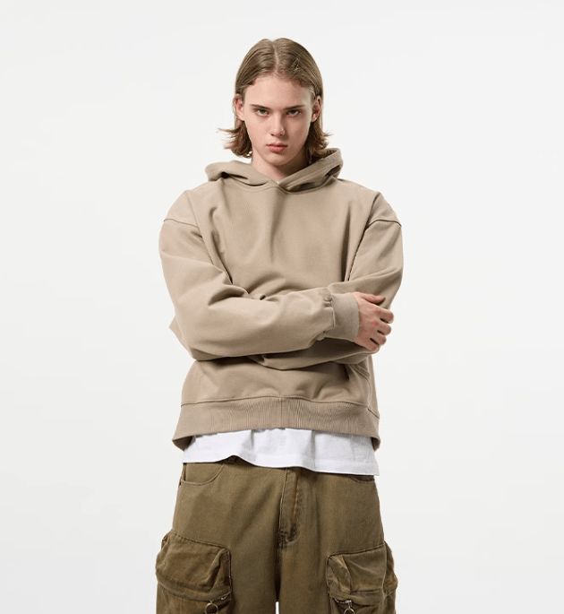 Model is 5ft 10''(178cm) tall, 145 lbs(66kg) weight and wearing a size L168cm 59kg wearing a size M - BOXY (blank)- Pullover- Kangaroo pockets- Hooded- 5 colors Sporty Beige Hoodie With Kangaroo Pocket, Beige Sporty Hoodie With Ribbed Cuffs, Sporty Beige Hoodie With Ribbed Cuffs, Sporty Beige Hoodie With Pockets, Beige Relaxed Fit Hoodie With Kangaroo Pocket, Beige Hoodie For Streetwear Athleisure, Beige Hoodie For Streetwear In Athleisure Style, Beige Athleisure Hoodie For Streetwear, Beige Relaxed Fit Sweatshirt With Kangaroo Pocket