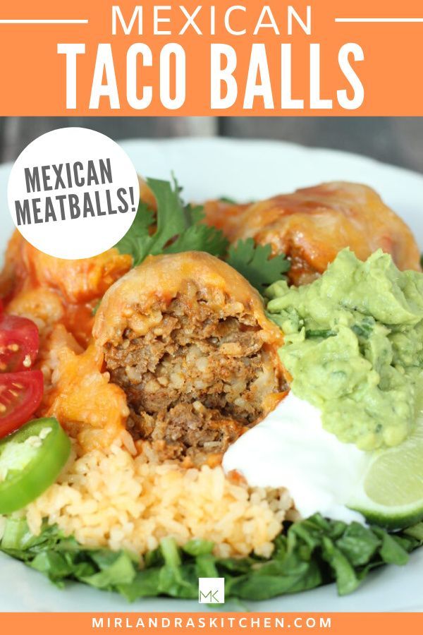 mexican taco balls on a plate with guacamole