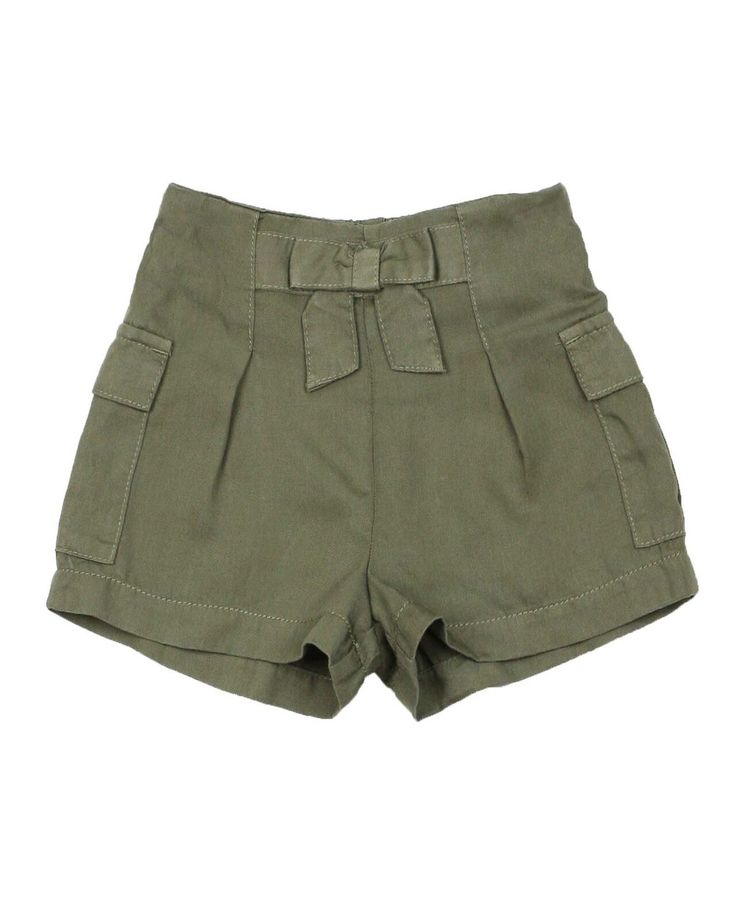 MAYORAL Baby Girl's Shorts with Cargo Pockets, Sizes 4-9 Shorts with cargo pockets; Pull-on style with elastic and adjustable waistband; Available Colours: Moss; Fabric: Woven; 100% Lyocell; Machine wash; Moss Fabric, Short Cargo, Diy Shorts, Baby Girl Shorts, Trend 2024, Kids Trend, Adjustable Waistband, Kids Shorts, Mini Fashion