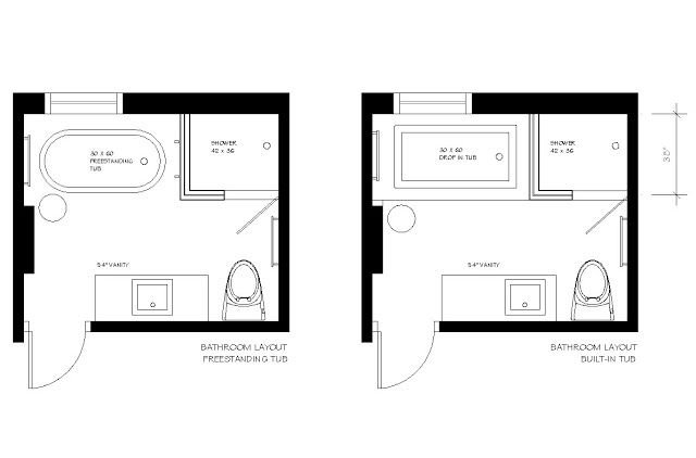 the floor plan for a small bathroom with two separate stalls and a toilet in it