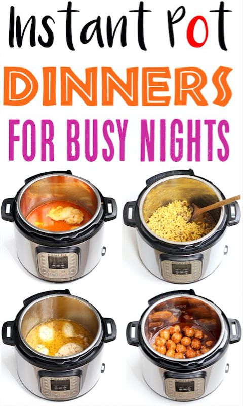 instant pot dinners for busy nights