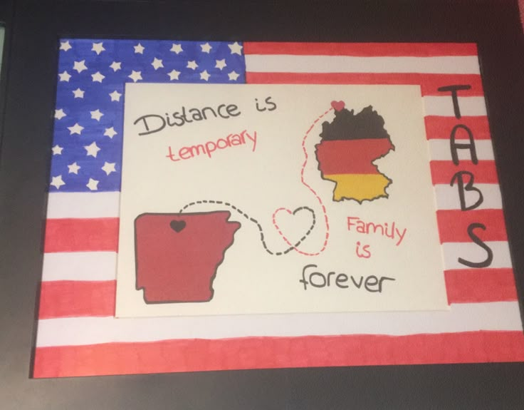 an american flag and map with words written on it