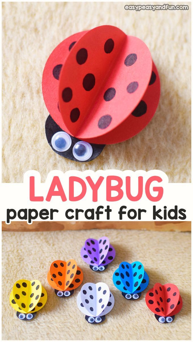 ladybug paper craft for kids