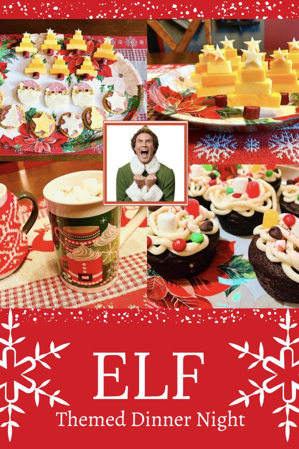 an elf themed dinner night with cupcakes and coffee