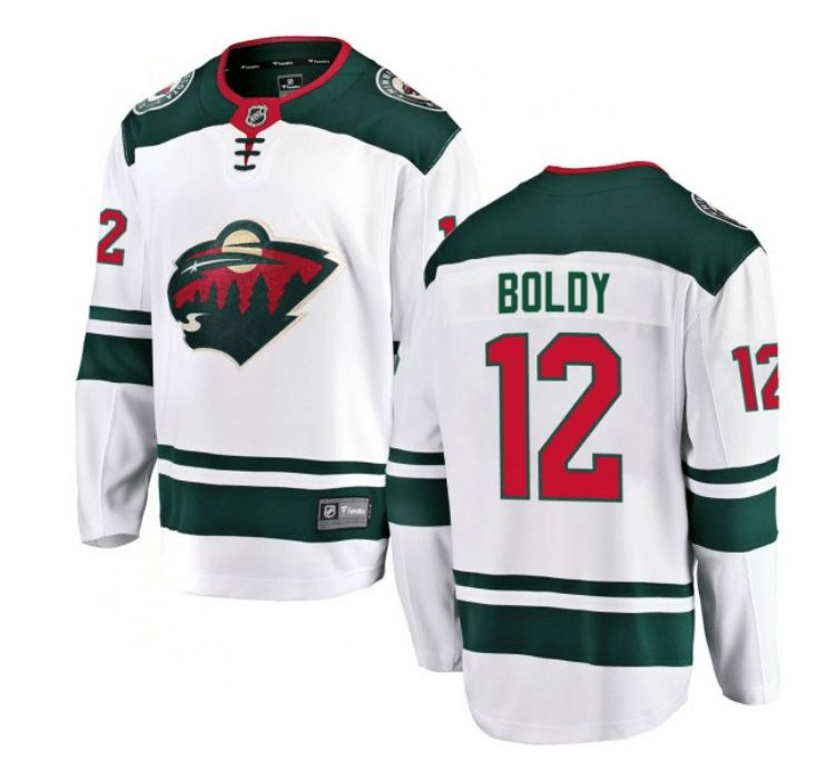 Adult Matt Boldy Minnesota Wild Fanatics Branded White Breakaway Player Jersey - Men's Matt Boldy, Minnesota Wild, Custom Letters, Hockey Jersey, Jordans For Men, Fabric Names, Nhl, Minnesota, Fabric Care