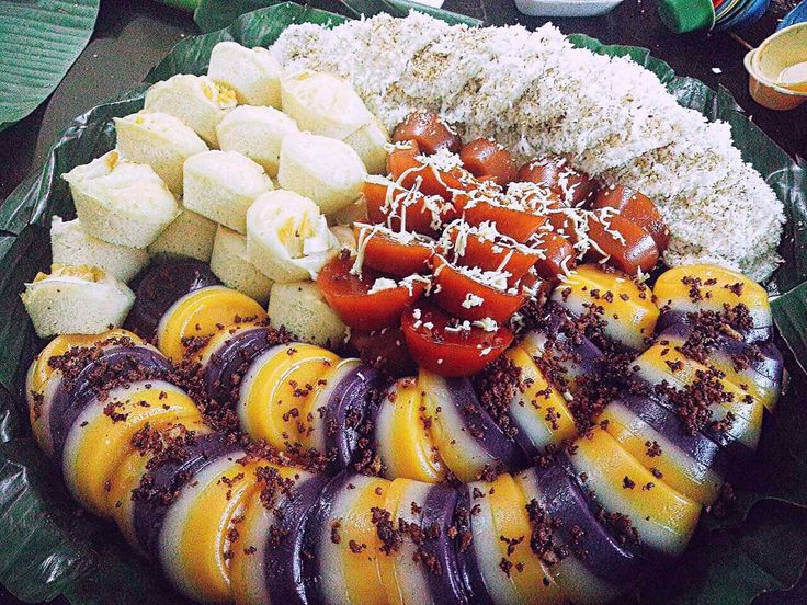 a platter filled with different types of food