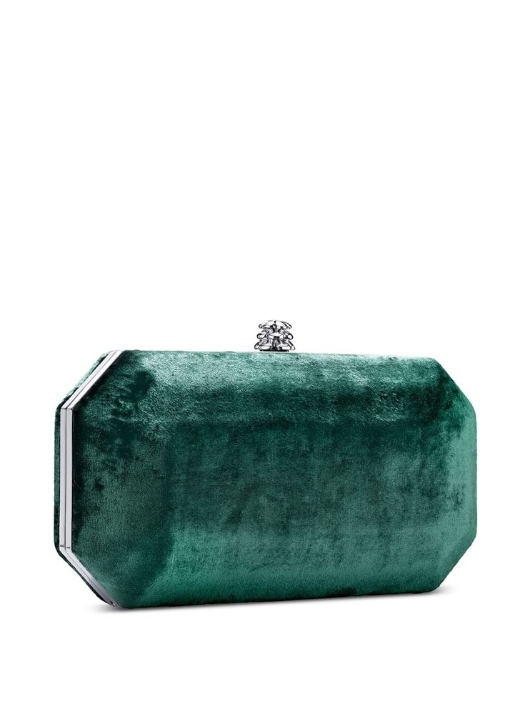 Tyler Ellis Small Perry Clutch Bag - Farfetch Emerald Clutch, Silver Outfits, Alexander Mcqueen Bag, Green Clutches, Velvet Clutch, Novelty Bags, Bag Green, Demi Fine Jewelry, Evening Clutch Bag