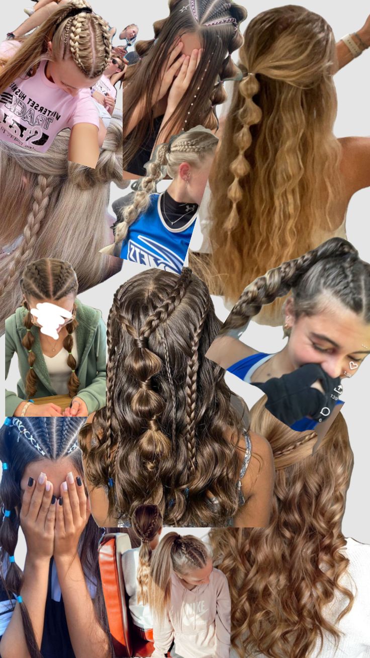 White Braided Hairstyles, Spots Hairstyles, Amusement Park Hair, Warrior Hair, Hairstyle Examples, Softball Hairstyles, Performance Hairstyles, Easy Hairstyles For Thick Hair, Beautiful Braided Hair