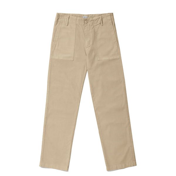 The City Pants - Sand Khaki Chino Cotton Twill Straight Pants, Straight Leg Chino Cotton Twill Pants With Pockets, Pants With Patch Pockets For Everyday, Khaki Chino Pants With Tapered Leg, Khaki Tapered Leg Chino Pants, Relaxed Fit High-waisted Chinos For Everyday, Beige Straight Leg Chinos With Patch Pockets, Khaki Tapered Leg Chino Cotton Twill Cargo Pants, Chino Cotton Twill Cargo Pants With Tapered Leg