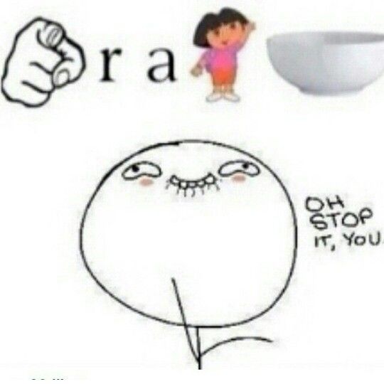 an image of a cartoon character with the words bra on it and a bowl in front of