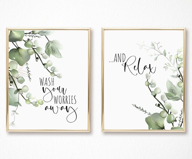 Wash your worries away and relax Print - Set of 2 Greenery Bathroom Prints, Bathroom Decor, Tropical Bathroom Print, Wall Decor Print, Bathroom Poster, Bathroom Wall Picture Dear Friend! This lovely digital art is an affordable way to dress up your bathroom. These modern, high resolution prints are all you need to make your home a bit more cosy, modern and boho. Easy to Download and print as we included 5 different sizes so you can print any size you want! ---This is a digital download of a set Bathroom Posters Funny, Pictures For Bathroom Walls, Botanical Bathroom, Tropical Bathroom, Plant Wall Art, Bathroom Posters, Print Bathroom, Bel Art, Poster Funny