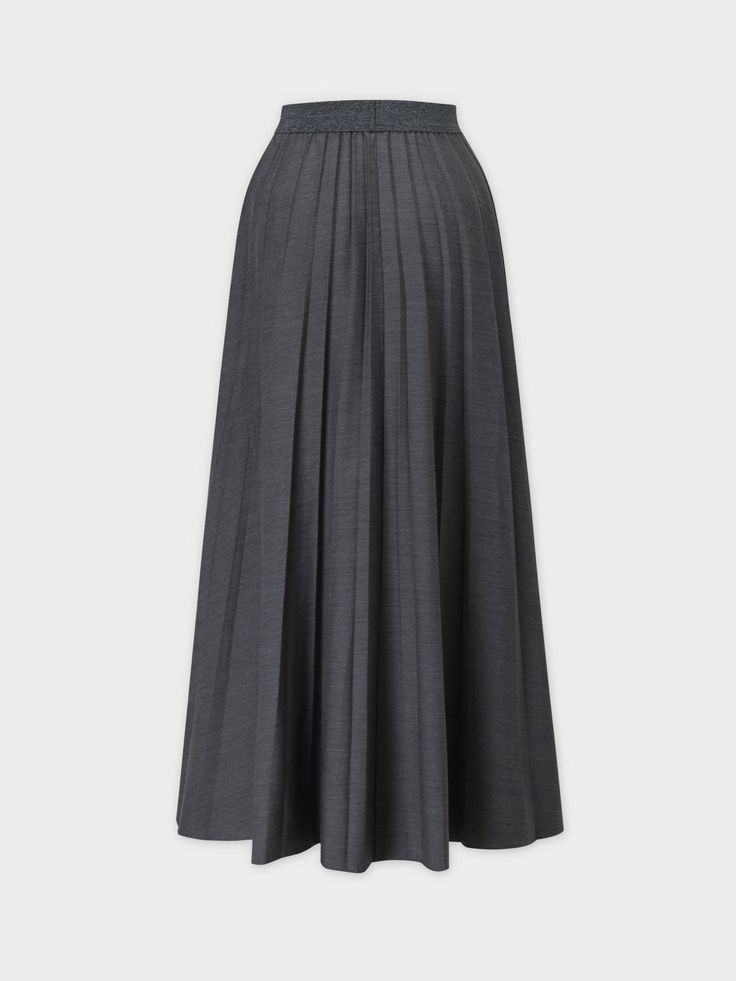 Introducing our Pleated Skirt 37"-Black Denim. This stylish skirt features a classic pleated design, in a black denim pattern for a versatile and timeless look. Spring Workwear Pleated Full-length Skirt, Casual Fitted Full-length Pleated Skirt, Full-length Pleated Skirt For Spring Workwear, Spring Full-length Pleated Skirt For Work, Spring Full Length Pleated Work Skirt, Classic Black Flared Skirt Bottoms, Classic High Waist Fitted Pleated Skirt, Classic High-waist Skirt For Fall, Classic High Waist Skirt For Fall