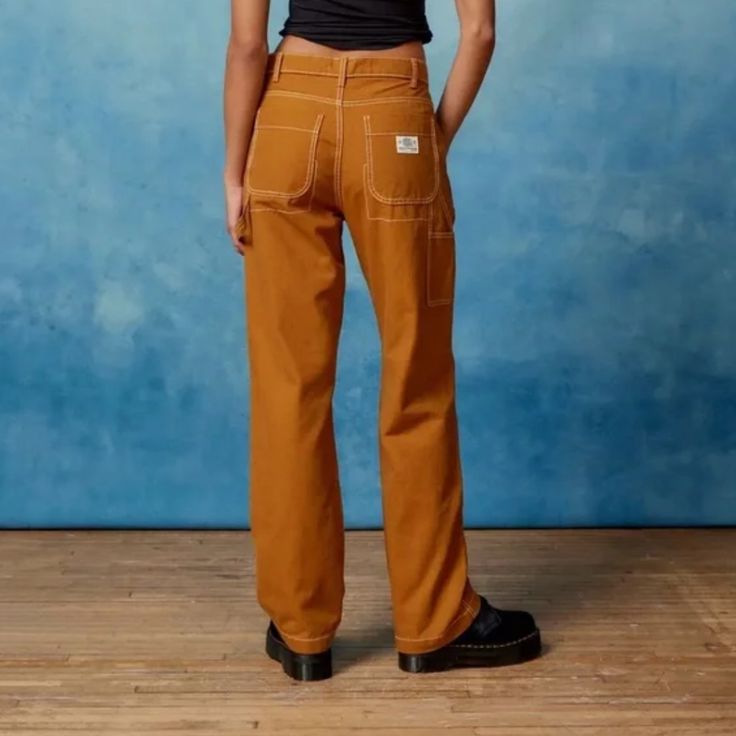 Urban Outfitters Bdg Brown Canvas Carpenter Pants Size 27 New Without Tags, Excellent Condition Double Knee Carpenter Pants, Snake Print Pants, Casual Linen Pants, Gingham Pants, Paperbag Pants, Urban Outfitters Pants, Zipper Pants, Linen Casual, Wide Leg Linen Pants