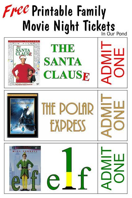 the christmas movie night tickets are available for purchase