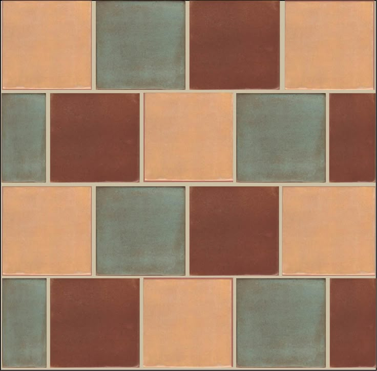 a brown and blue tile wallpaper with different colors