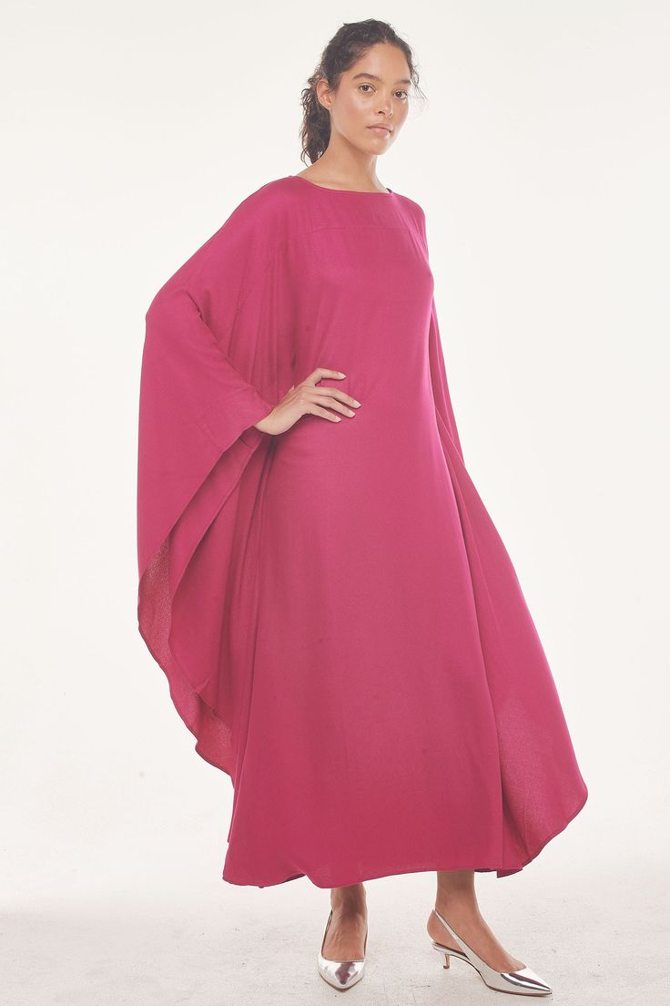 There is a reason why cultures around the globe have been wearing this silhouette for thousands of years—it’s the only piece you need (wear it as a beach cover-up, as loungewear, or pair it with flats or strappy heels for a night out). This Viscose Crepe Maxi Kaftan is made from plant-based viscose and recycled bananas. Sounds bananas —but it’s true!Fabric • Made in India in a Fair Trade Sustainability Alliance-certified facility • 100% FSC-certified viscose moss (a plant-based fabric) • 0 harmful chemicals or dyes used in the making of this garment • Eco-friendly and biodegradable Sizing and Measurements size xs s m l xl Centre back length: 127 128 129 130 131 shoulder edge to edge: 141 144 147 150 153 chest 1/2: 51 54 57 60 63 neck width: 25.5 18 18.5 19 19.5 front neck drop: 4.2 4.5 4.9 Beach Abaya In Maxi Length, Beach Abaya Free Size Maxi Length, Beach Tunic Abaya Free Size, Maxi Length Abaya For Summer Vacation, Summer Beach Abaya In Free Size, Elegant Beach Abaya For Spring, Summer Vacation Maxi Length Abaya, Oversized Summer Abaya, Elegant Spring Beach Abaya