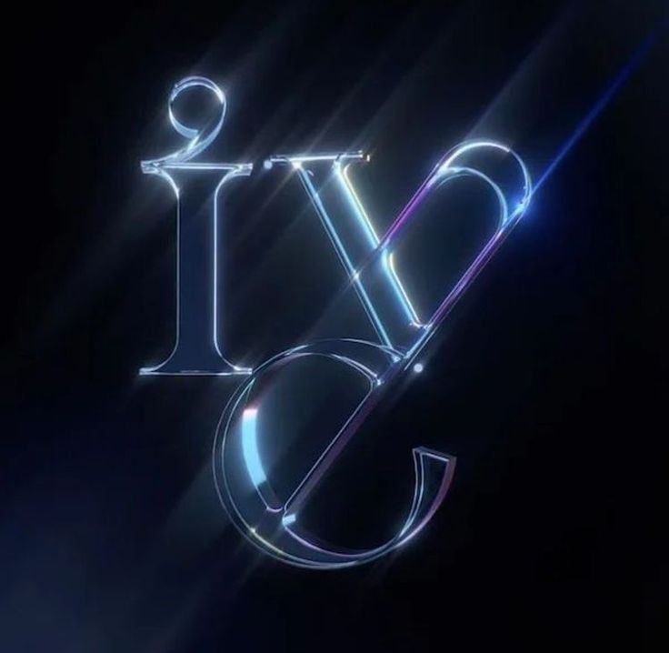 the letters i, v and g are illuminated in blue light