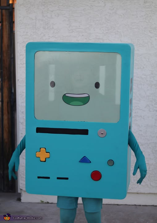 a person in a costume made to look like a gameboy