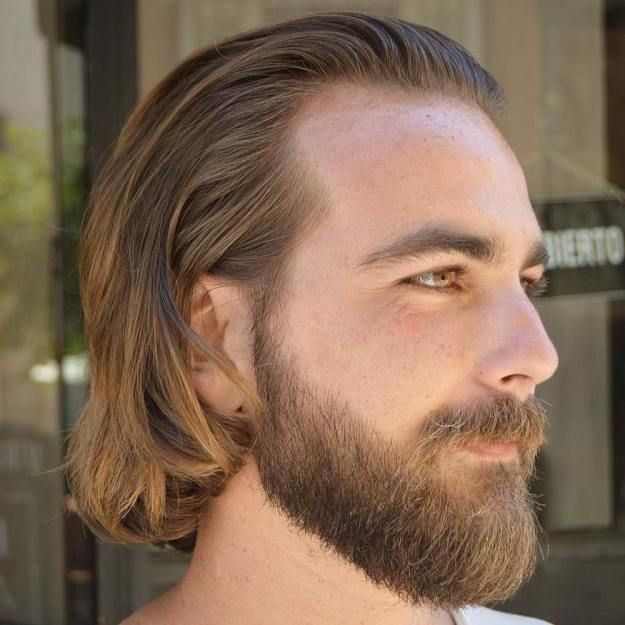 Medium Hairstyle With A Beard Long Hair Receding Hairline, Haircuts For Receding Hairline, Bald Haircut, Haircuts For Balding Men, Balding Mens Hairstyles, Hairstyles For Receding Hairline, Receding Hair Styles, Guy Haircuts Long, Mens Hairstyles Medium