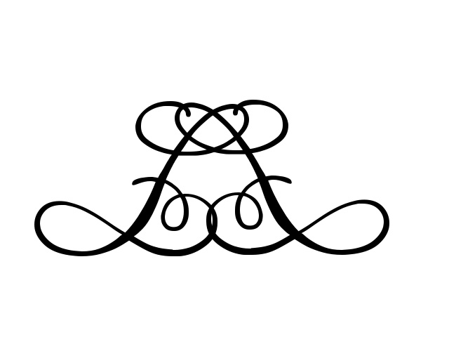 the letter a is made up of two intertwined lines and has an elegant design