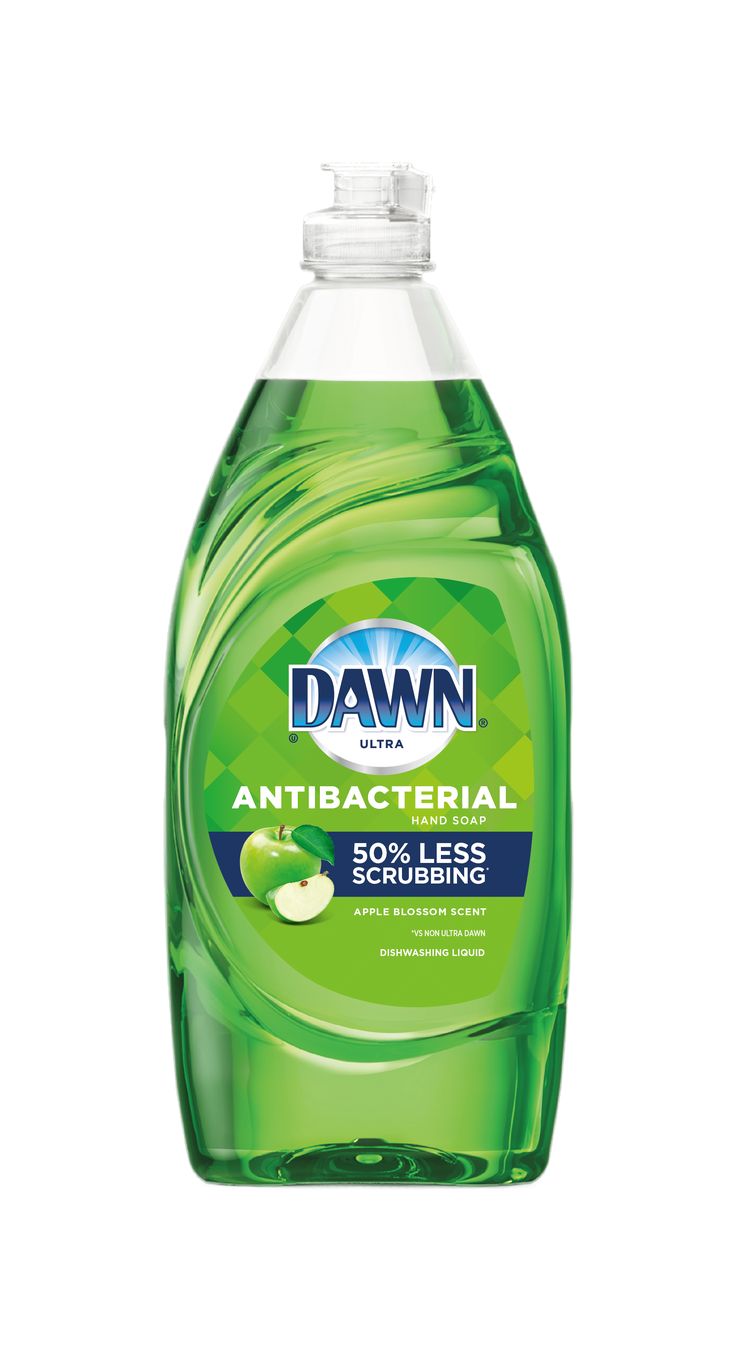 dawn antibacterial mouthwash liquid with green apple flavor, 32 fl oz