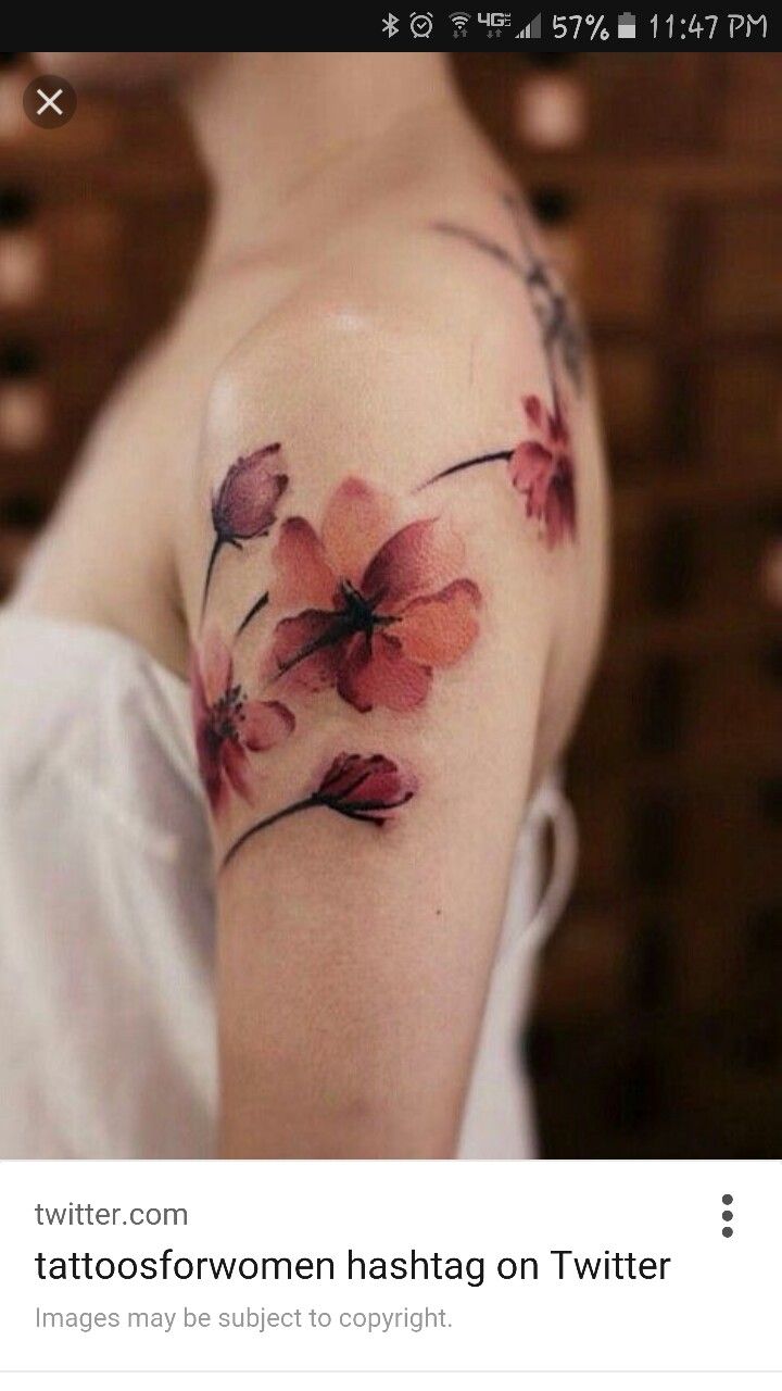 a woman's arm with flowers painted on it