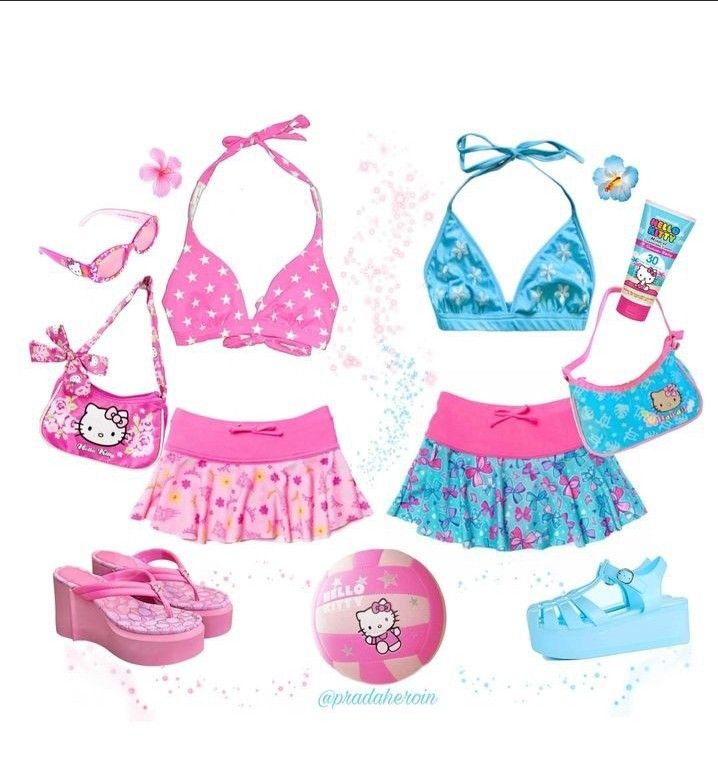 Tropical Outfits, Barbie Summer, Gyaru Fashion, Malibu Barbie, 2000s Fashion Outfits, Cute Swimsuits, Really Cute Outfits, Summer Fashion Outfits, Girly Fashion