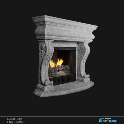 an image of a fireplace that is in the middle of black background with text overlay