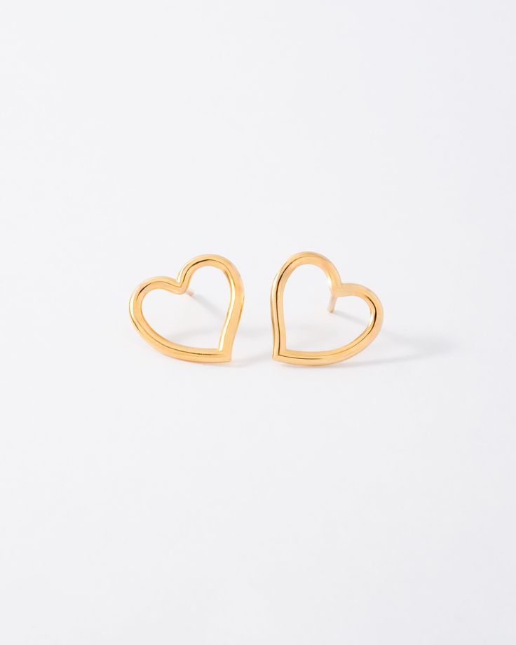 Jewel : Heart Earrings

 Weight : 1.2 grams  

Width : 14mm


 Material: 18k gold plated

 Warranty: 1 year

 Gender: Lady

 Shipping: Free nationwide for purchases over 75,000 

 Payment: Cash on delivery or other means of payment . Classic Gold Earrings For Valentine's Day, Classic Pierced Gold Heart Earrings, Classic Gold Pierced Heart Earrings, Classic Gold Open Heart Earrings, Yellow Gold Open Heart Earrings Tarnish Resistant, Valentine's Day Yellow Gold-plated Earrings, Yellow Gold Tarnish Resistant Open Heart Earrings, Tarnish Resistant Yellow Gold Open Heart Earrings, Classic Heart-shaped Gold-plated Earrings