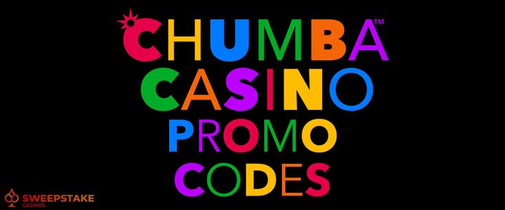 the words chumba casino and prom code are in multicolored letters on a black background