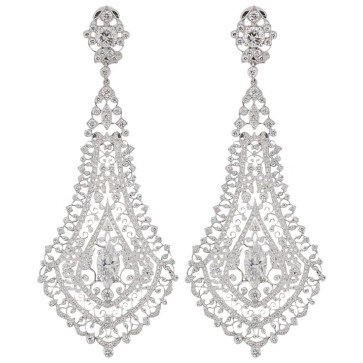 Sultana Diamond Earrings Diamond 3.28 Carat, Diamond Marquise 1.60 Carat, Platinum 950 Luxury Marquise Earrings With Diamond Eyes, Diamond Chandelier Earrings, Diamond Chandelier, Jewelry Styles, Earrings Diamond, Expensive Jewelry, Women Diamond, Fairytale Wedding, Creative Arts