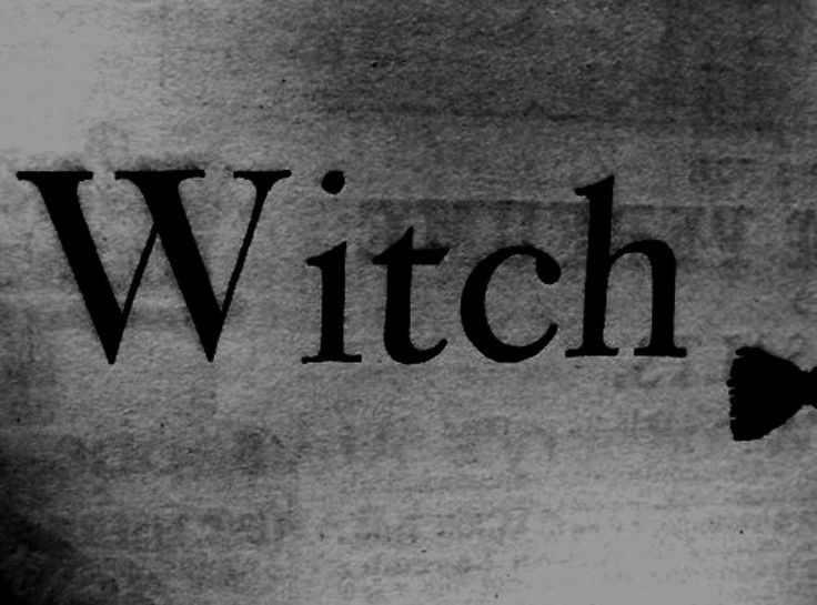 a black and white photo with the words witch on it