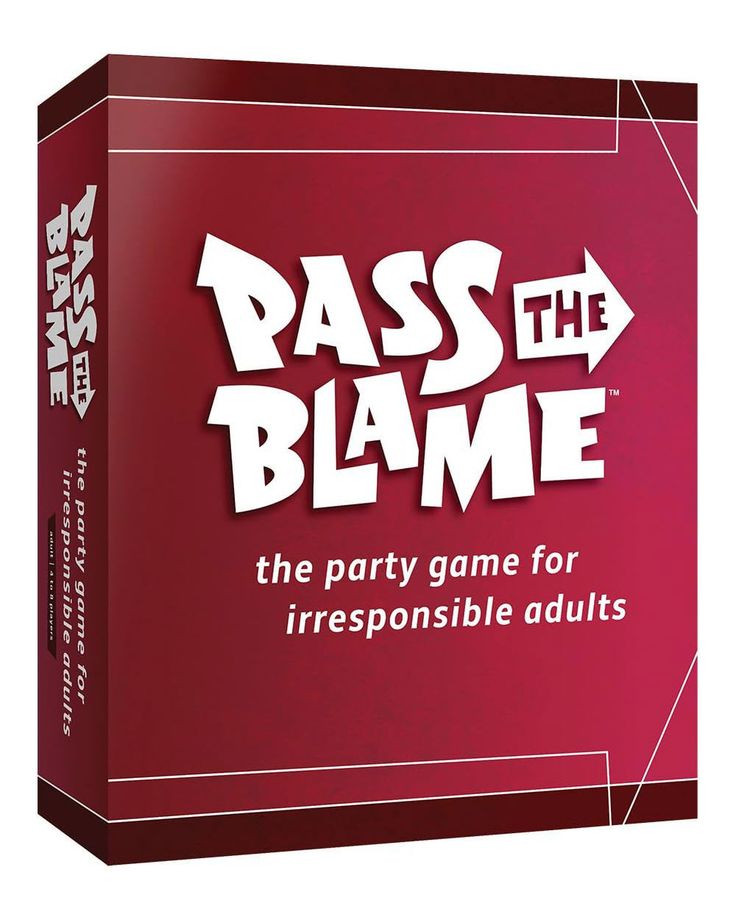 pass the blame party game for irresponiable adults is out now