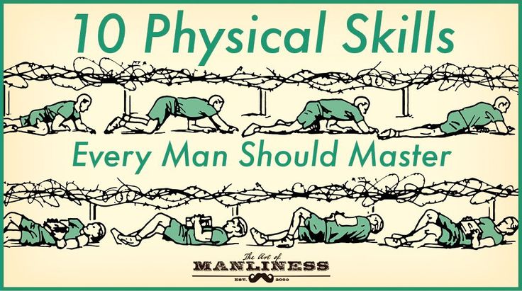 the cover of 10 physical skills every man should master by using to learn how to use it