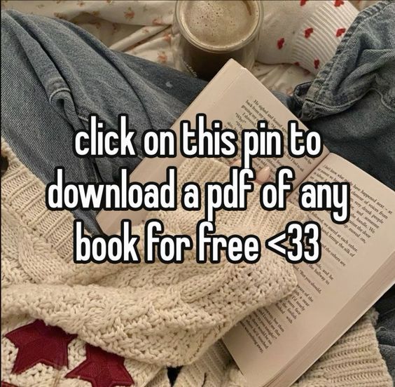 an open book with the title click on this pin to download a pf of any book for free