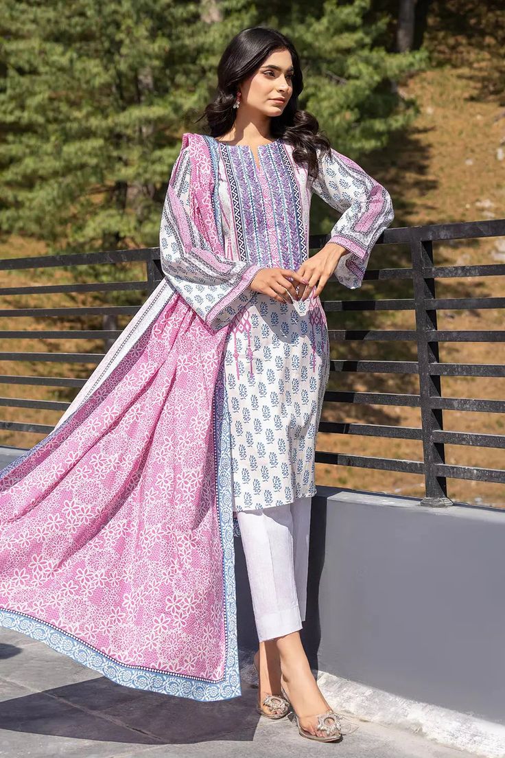 3PC Embroidered Unstitched Lawn Suit KL-2736 Embroidered KHAS STORES Long Sleeve Pink Cambric Kurta, Pink Long-sleeve Cambric Kurta, Spring Cotton Lawn Suit With Long Sleeves, Pink Mulmul Salwar Kameez With Long Sleeves, Pink Cotton Lawn Suit With Dupatta, Casual Unstitched Long Sleeve Sets, Unstitched Long Sleeve Cotton Lawn Suit, Unstitched Cotton Lawn Suit With Long Sleeves, Cotton Long Sleeve Salwar Kameez With Dupatta