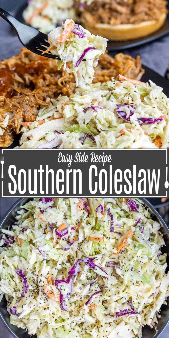 this southern coleslaw recipe is the perfect side dish for any bbq party