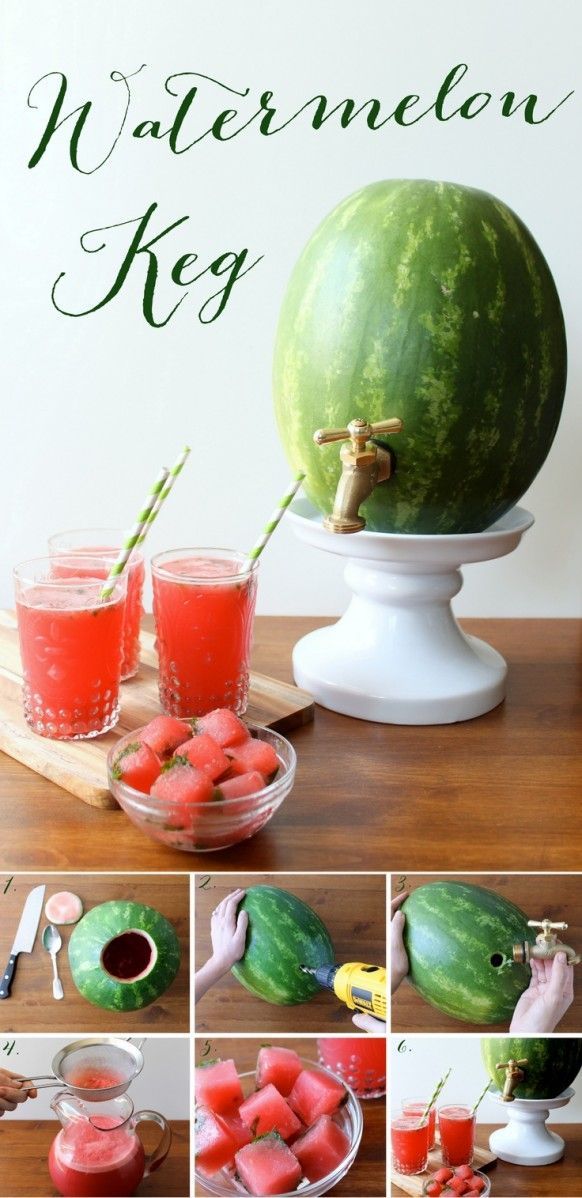 watermelon keg is the perfect way to use fresh fruit for cocktails