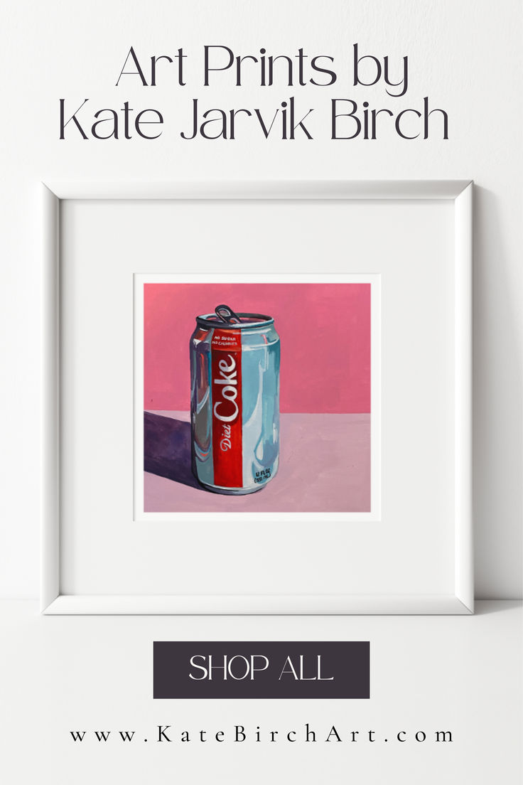 Image of a coke can in a white picture frame. Diet Coke Poster Vintage, Diet Coke Poster, Coke Poster, Coca Cola Recipes, Diet Coke Can, Cola Recipe, Birch Wall, Coke Can, Can Art