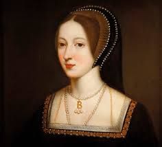 a painting of a woman wearing a black dress with pearls and necklaces on her head