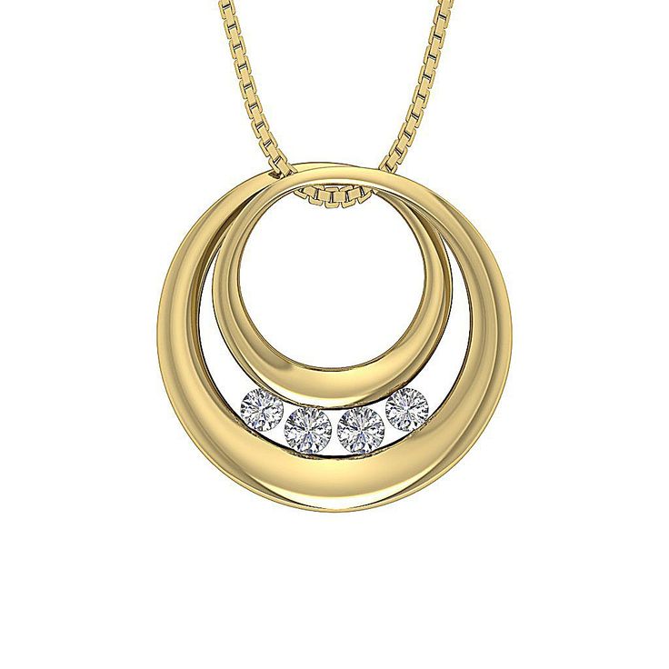 Genuine Diamonds SI1/I1 G 0.55 Carat Designer Fashion Pendants 14k/18k Gold Diamond Circle Pendant, Circle Pendant Necklace, Diamond Glitter, Heart Shape Pendant, Channel Set, Circle Pendant, Quality Diamonds, Diamond Pendant, Beautiful Necklaces