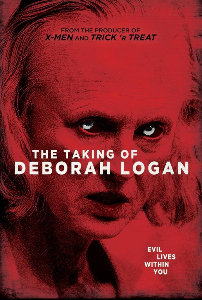 the taking of deborah logan poster with an evil woman's face