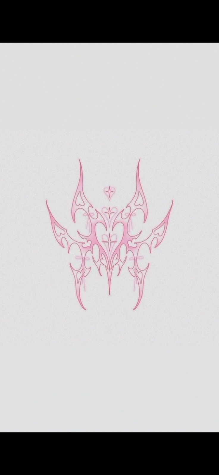 a pink tattoo design on a white background